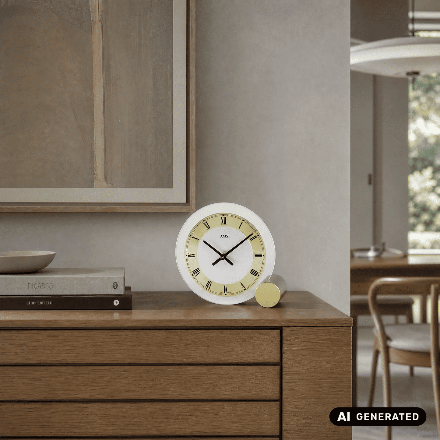 AMS Design T168 Zegar stołowy • Szkło mineralne • Mechanizm kwarcowy
