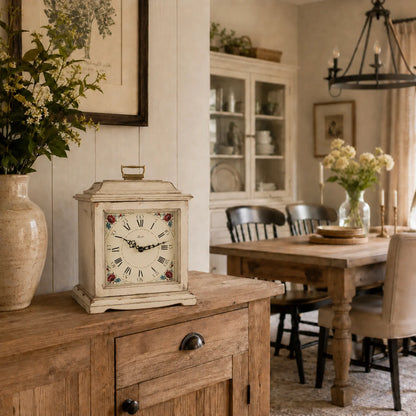 Horloge de table Hermle 33x25x15 cm bois • Sonnerie Westminster • Design vintage