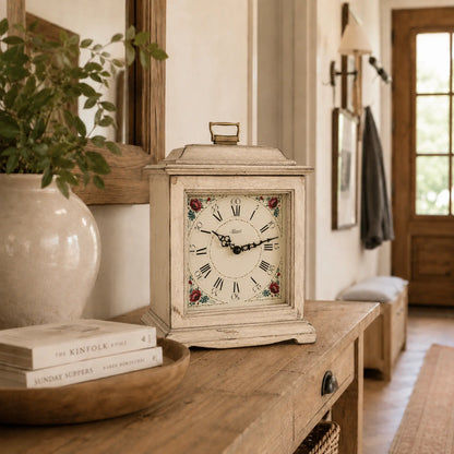 Horloge de table Hermle 33x25x15 cm bois • Sonnerie Westminster • Design vintage