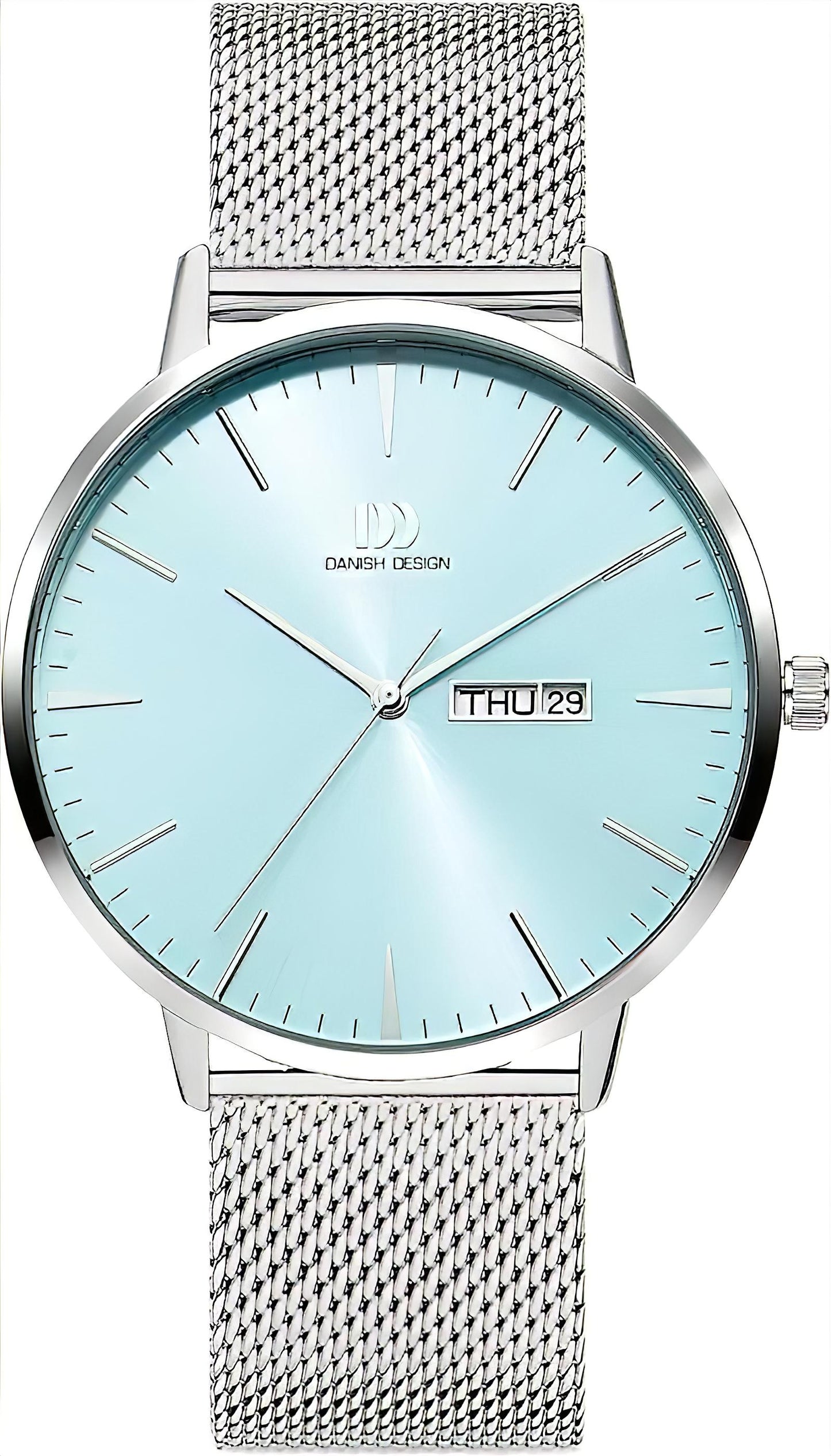 Danish Design Herrenarmbanduhr mit blauem Zifferblatt, Metallband und Datumsanzeige
