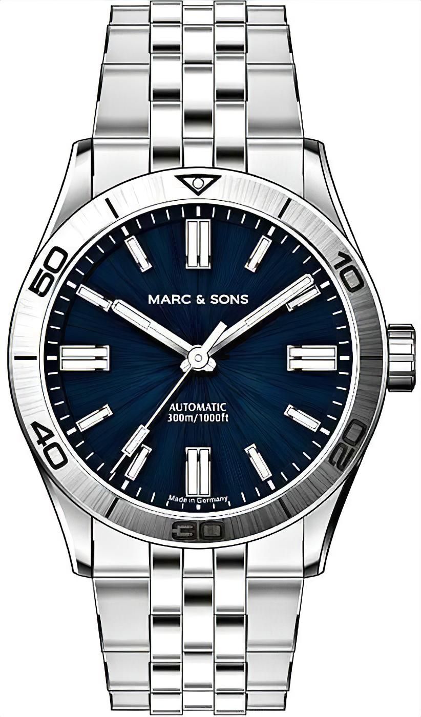 Marc and Sons Elegance MSD-048-2S Montre Homme • ETA 2824-2 • Verre Saphir