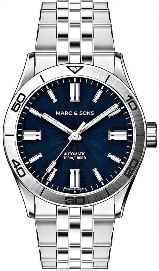 Marc and Sons Elegance MSD-048-2S Montre Homme • ETA 2824-2 • Verre Saphir