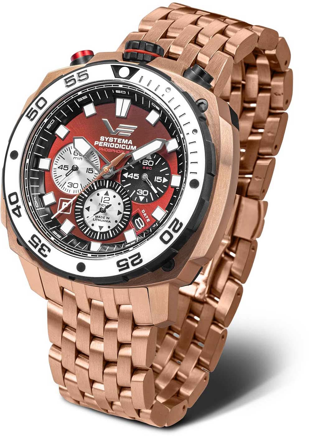 Montre Vostok Europe Systema Periodicum VK67-650E724B pour homme • Design Bullhead • 20 ATM