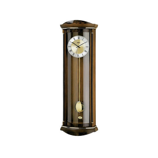 Horloge murale AMS W7080/1 en noyer • Carillon Westminster/Bim-Bam • Mouvement à pendule à quartz
