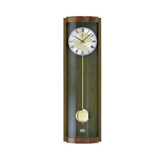 Horloge murale AMS W7087/1 en noyer • Carillon Westminster/BimBam • Mouvement à pendule à quartz