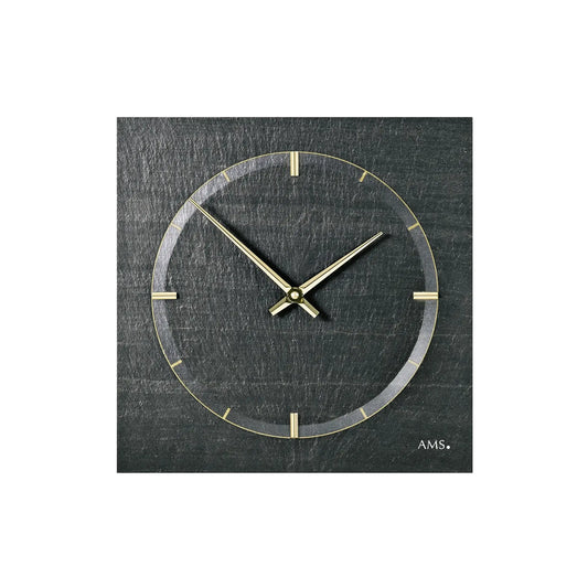 Horloge murale AMS Quarz W9516 • Ardoise naturelle • Précise