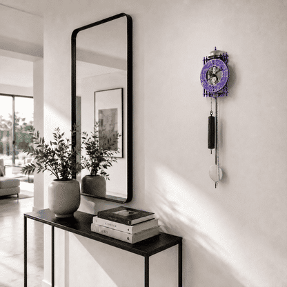 Pendule murale Hermle 62x15x10 cm Métal • Design squelette • Mouvement mécanique
