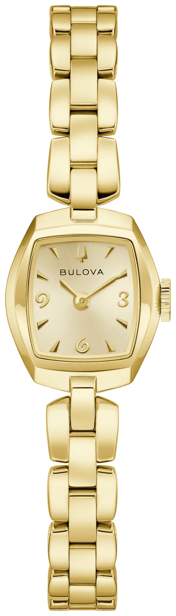 Bulova Goddess of Time Jackie 97L201 Damen • Champagner-Zifferblatt • Goldton-Edelstahlarmband