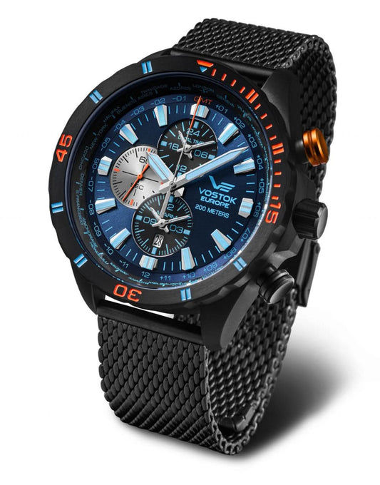 Montre Vostok Europe Almaz YM26-320C654B pour homme • 20 ATM • World Timer