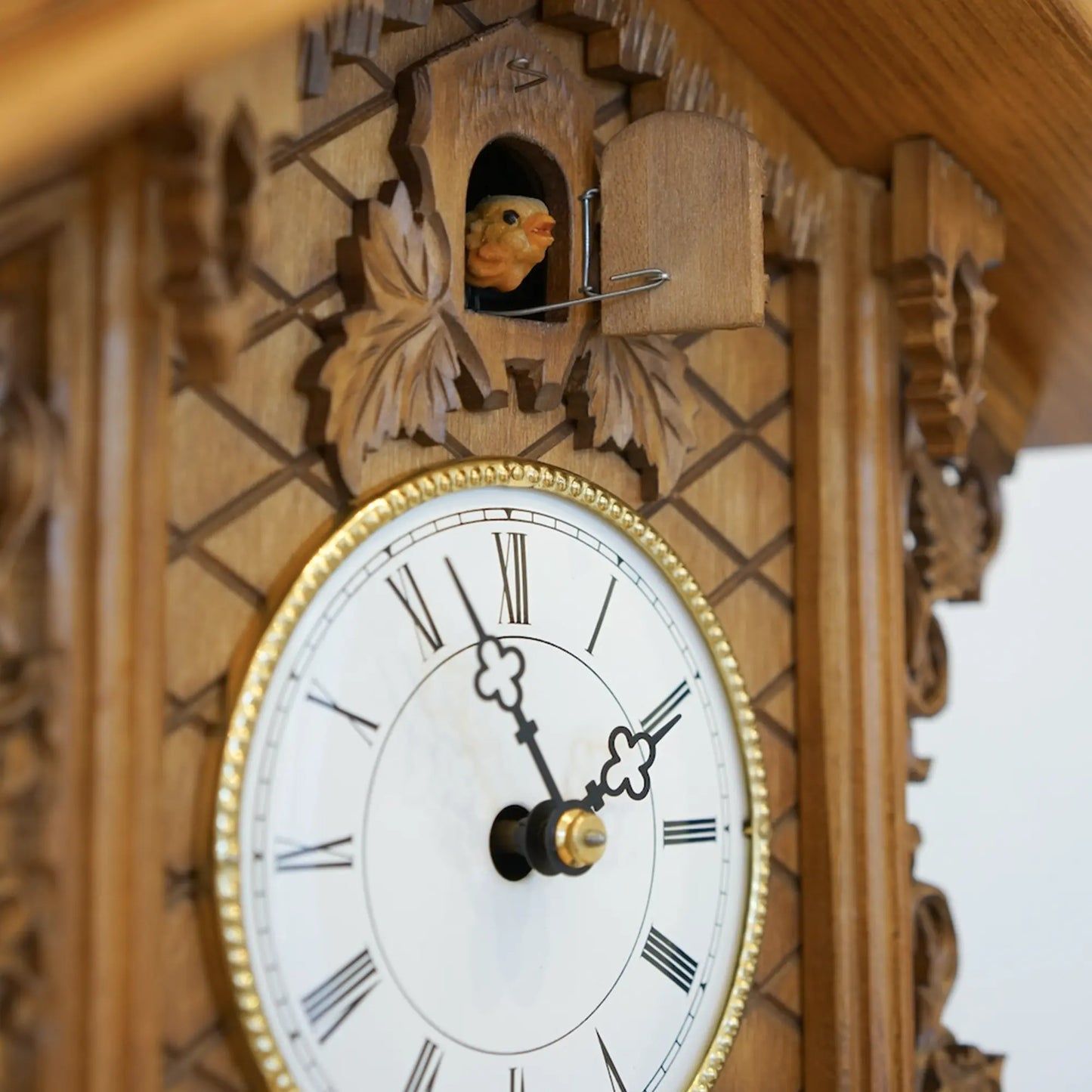 Rombach & Haas TRADITION 3407 Horloge Murale Or/Bois • Mouvement Mécanique 8 Jours • Authentique Coucou de la Forêt-Noire
