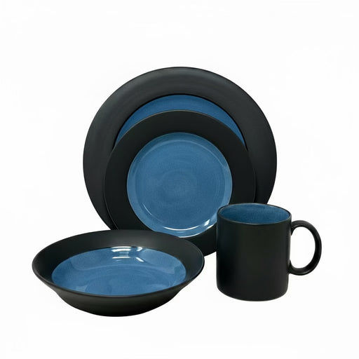 Noritake Noritake Epoch Zoom Blue Collection 4-Piece Place Setting