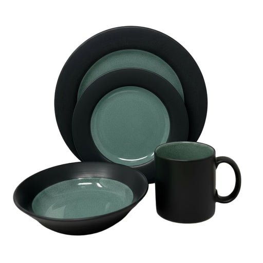 Noritake Noritake Epoch Zoom Green Collection 4-Piece Place Setting
