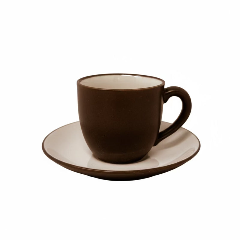 Noritake Noritake Colorwave Chocolate Espresso Cup and Saucer Set