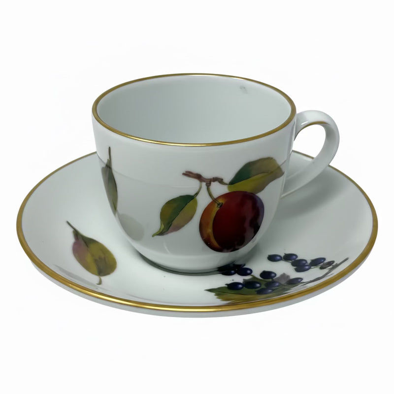 Royal Worcester Royal Worcester Evesham Gold Demitasse Cup and Saucer Set