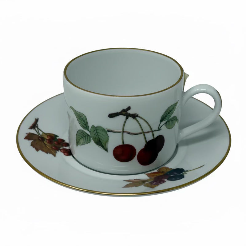 Kitchen Smart Royal Worcester Evesham Gold Flat Cup & Saucer Set