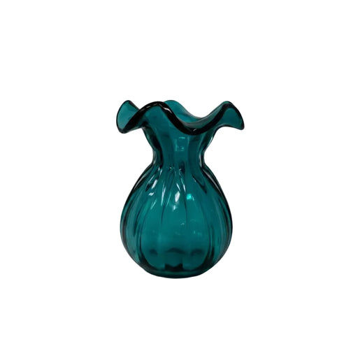 Lemontree Le Mediterannea Ruffled Green Vase 4 3/8" (11cm)