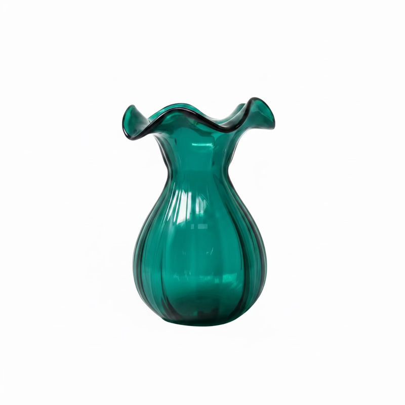 Lemontree Le Mediterannea Ruffled Green Vase 8" (20cm)