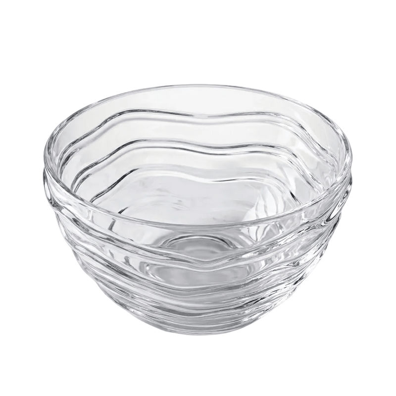 Alman Alman Mouth Blown Verre Souffle Ripple Bowl