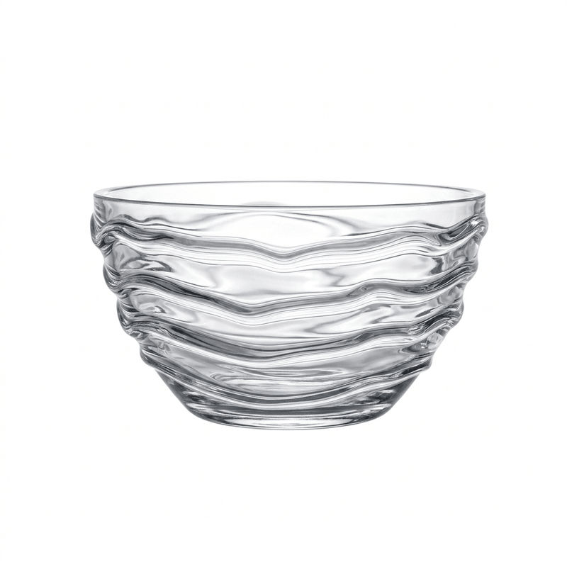 Alman Alman Mouth Blown Verre Souffle Ripple Bowl