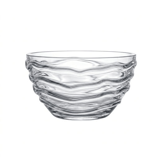 Alman Alman Mouth Blown Verre Souffle Ripple Bowl