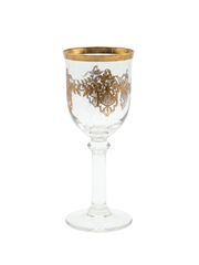 Bohemia Crystal Bohemia Crystal 19th Century France Gilded Cordial Glass