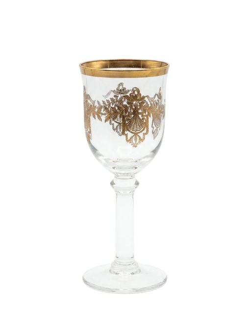Bohemia Crystal Bohemia Crystal 19th Century France Gilded Cordial Glass