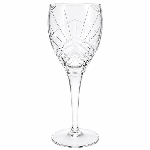 Bohemia Crystal Bohemia Crystal Frosted Geometric Leaf Wine Glass