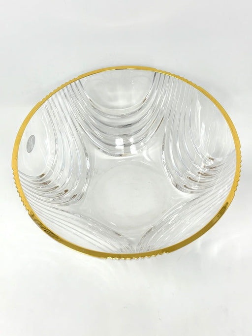 cevik Cevik Crystal Gold Rim Round Bowl   