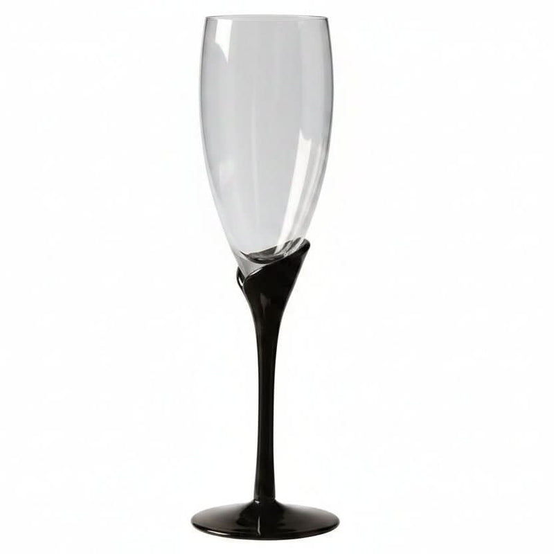 Colony Crystal Colony Crystal Amaryllis Black Champagne Flute