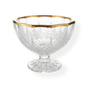 Cristal D'Arques_Cristal D'Arques Longchamp Gold Footed Fruit Bowl_