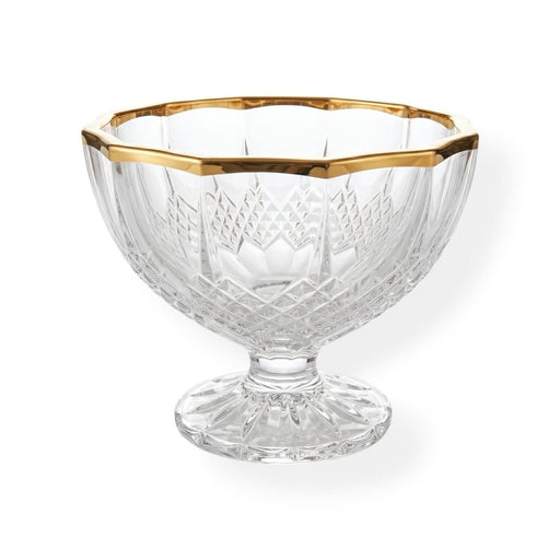 Cristal D'Arques_Cristal D'Arques Longchamp Gold Footed Fruit Bowl_