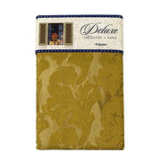 Cuisine Deluxe_Deluxe Oval Tablecloth Damask Floral Gold - 60" x 84"_