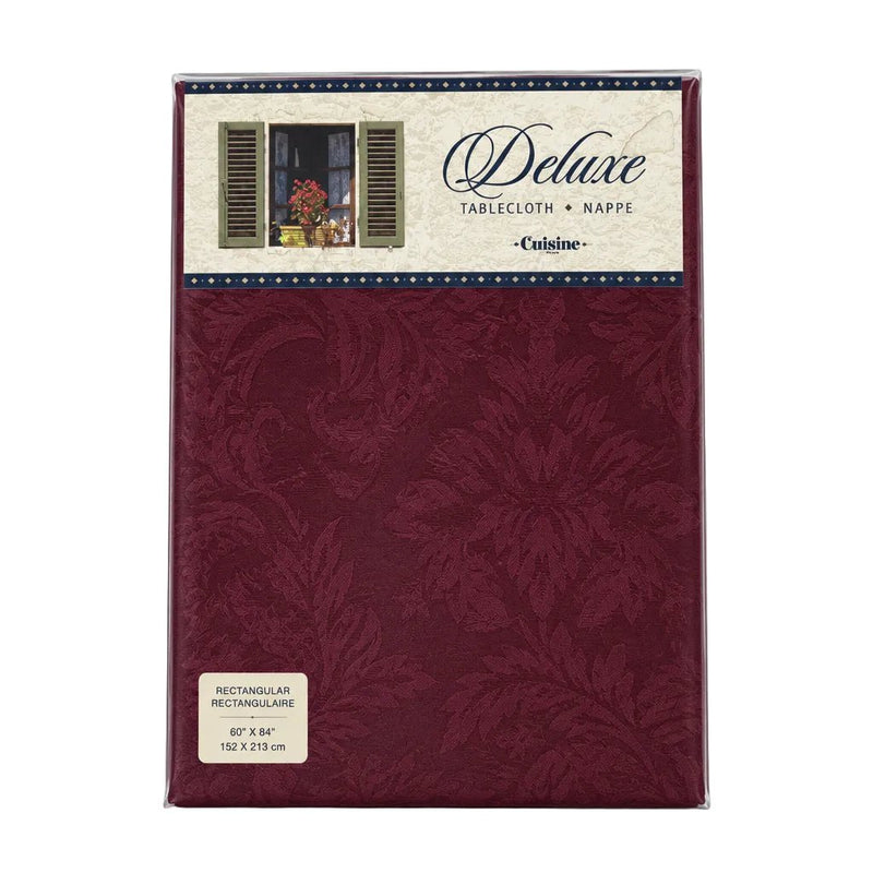 Cuisine Deluxe_Deluxe Rectangular Tablecloth 60" x 84" (Burgundy)_