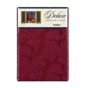 Cuisine Deluxe_Deluxe Rectangular Tablecloth 60" x 84" (Damask Floral Burgundy)_