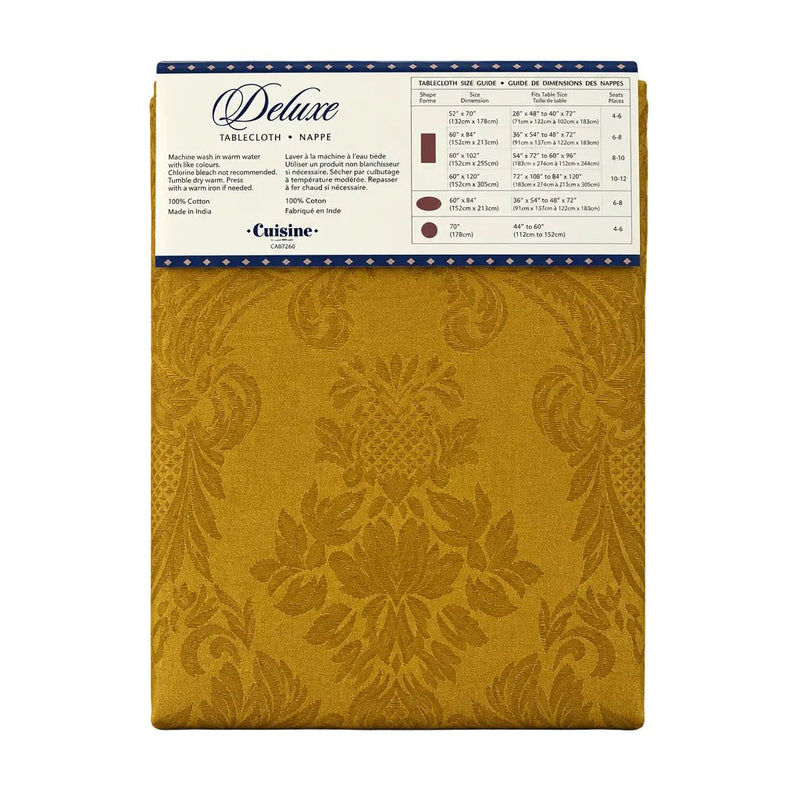 Cuisine Deluxe_Deluxe Rectangular Tablecloth 60" x 84" (Gold)_