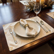 Cuisine Deluxe_Rectangular Maple Leaf Placemat - Champagne Gold_P005