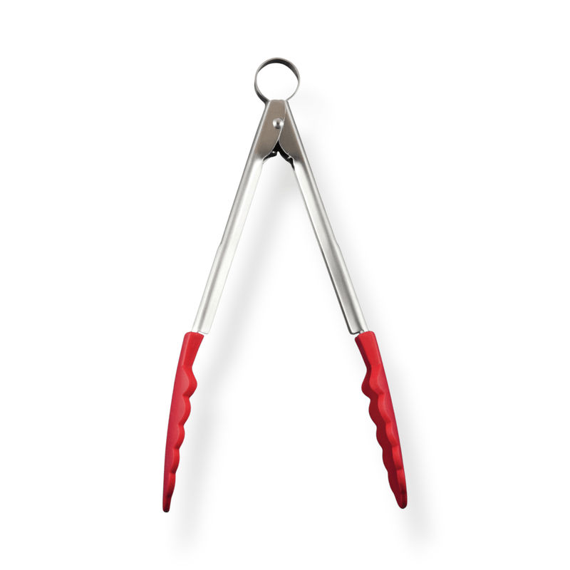 Cuisipro Cuisipro Silicone Locking Tongs 9.5" Red