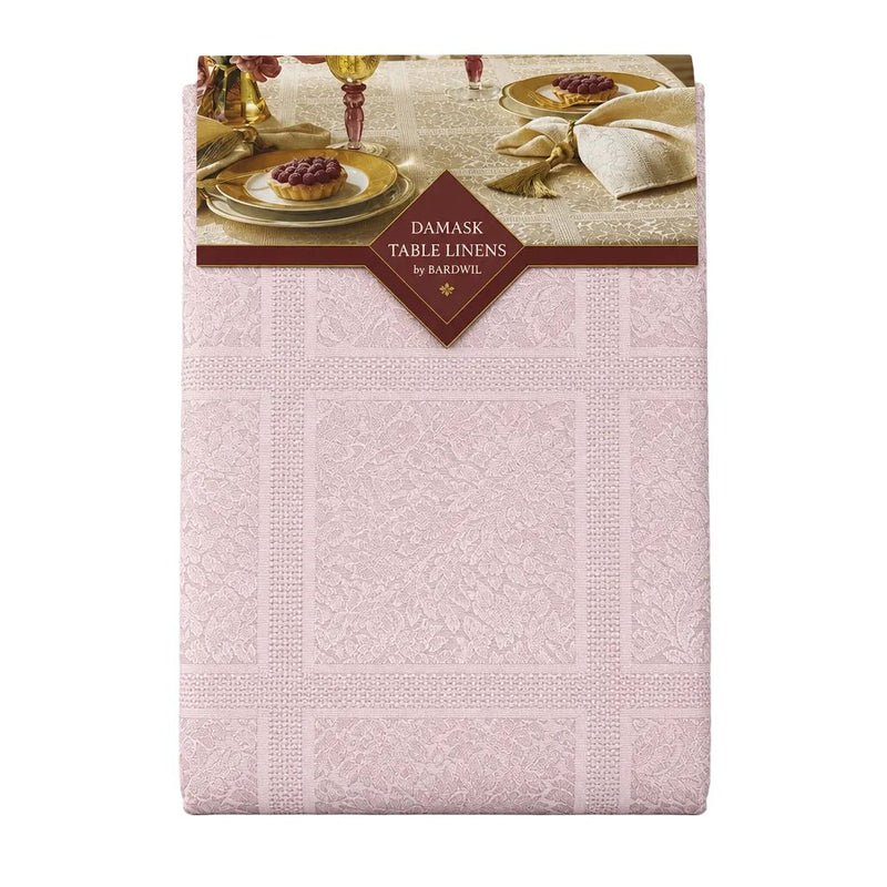 Damask_Damask Oblong Tablecloth 60" x 120" (Light Pink)_