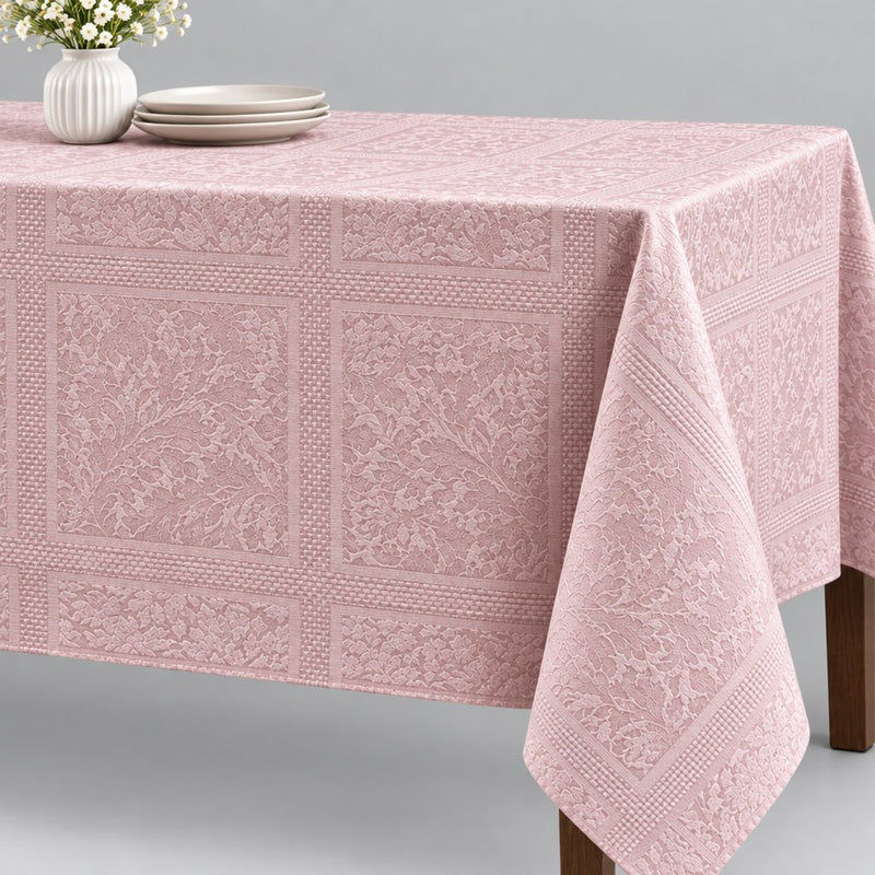 Damask_Damask Oblong Tablecloth 60" x 120" (Light Pink)_