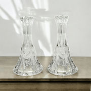 Evita Evita Crystal Sweet Heart Candle Stick - Pair