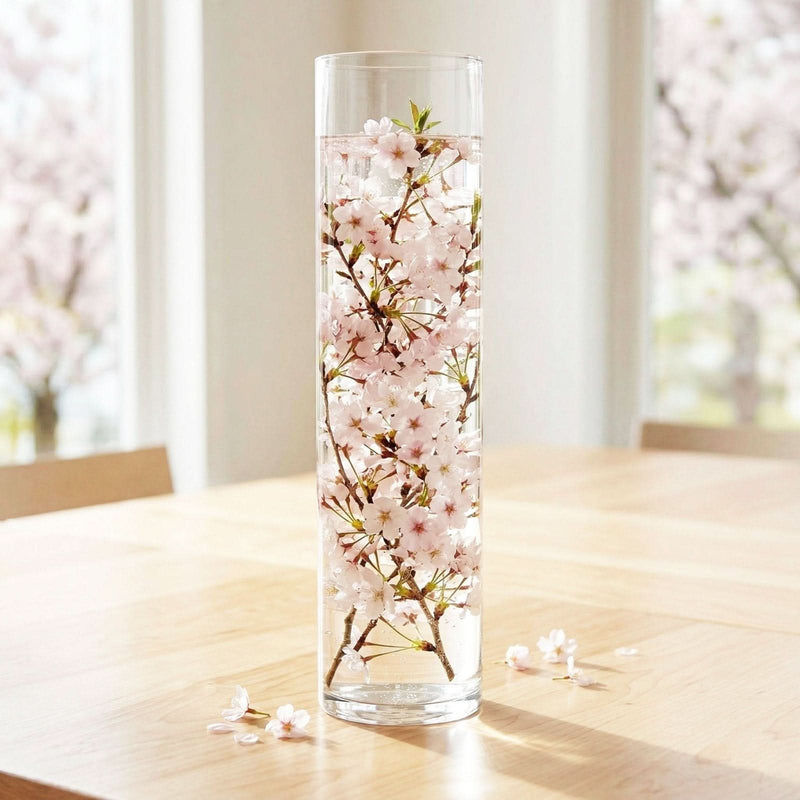 Forum Forum Clear Cylinder Designer Glass 20" Vase