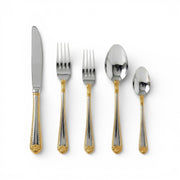 Heritage Heritage Stainless Classic Gold Shell - 5 Piece Place Setting