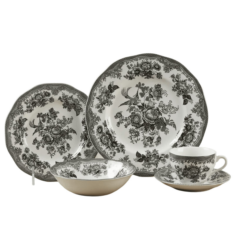 Johnson Brothers_Johnson Brothers Asiatic Pheasant Black - 5 Piece Place Setting_00401077