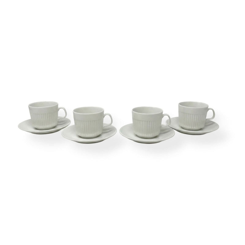 Johnson Brothers Johnson Brothers Athena White Cup & Saucer - Set of 4