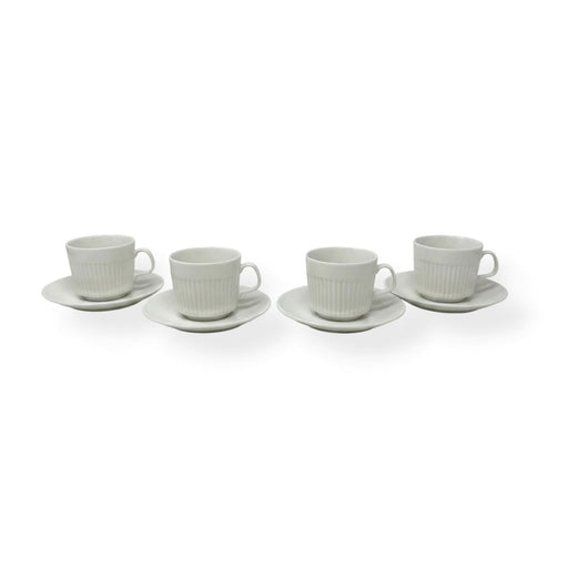 Johnson Brothers Johnson Brothers Athena White Cup & Saucer - Set of 4