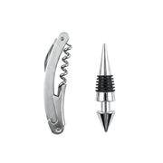 Kitchen Smart_Stainless Steel Wine Corkscrew and Stopper Set_