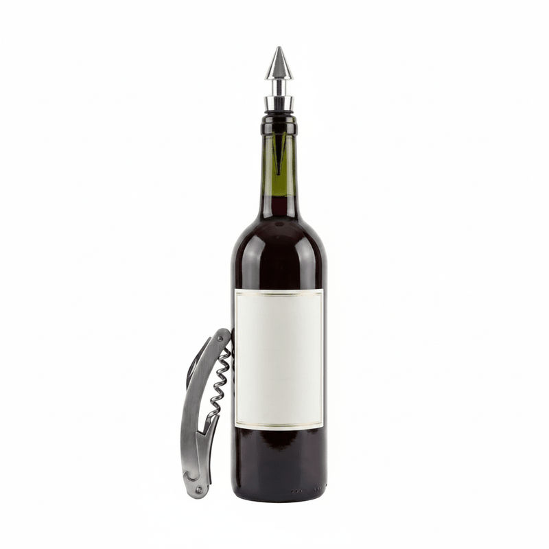 Kitchen Smart_Stainless Steel Wine Corkscrew and Stopper Set_
