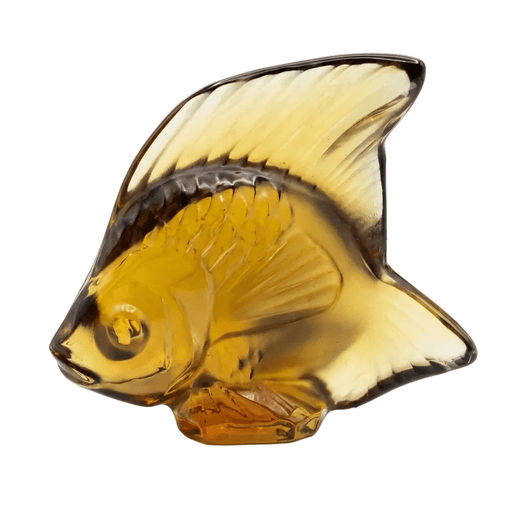 Lalique_Lalique Crystal Amber Fish Figurine_300800