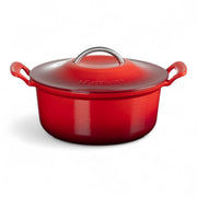 Le Creuset Le Creuset Cast Iron Modern Heritage 4.6L Round Dutch Oven Cerise