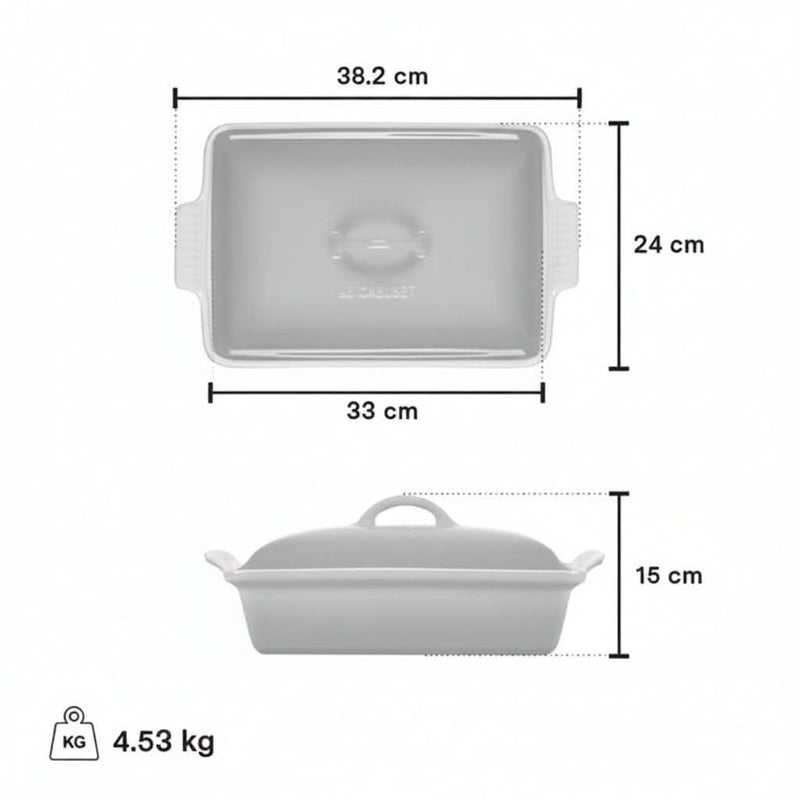 Le Creuset Le Creuset Heritage (3.8L) Bleu Rivera Rectangular Baking Dish